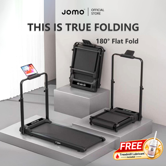 JOMO 2 in 1 Foldable Treadmill 150kg Load 3HP Motor Remote Control Home Use