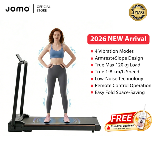 JOMO Silent Foldable 2-in-1 Treadmill Fat Burning Home Mini Running Machine跑步