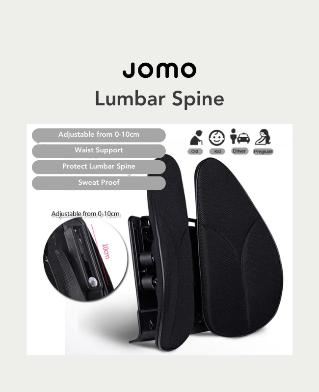 JOMO Adjustable Lumbar Spinal Back Support Massage Ergonomic Car Seat Cushion