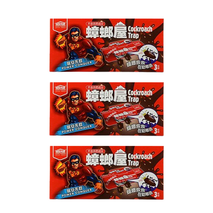 Cockroach Trap Built-In Attractant Strong Adhesive Indoor Cockroach Bait Trap Box (pack of 3)