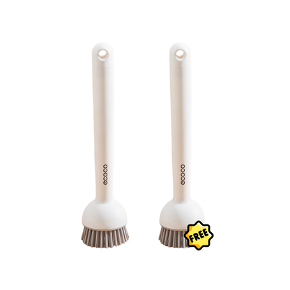 Multi Function Pot Brush Rotating Long-Handle & Refillable Short-Handle Pot Brush Set