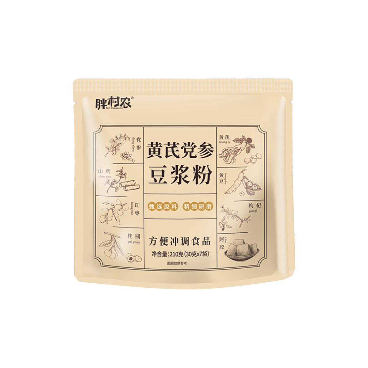 【Buy 3 Get 1 Free】Astragalus & Codonopsis Soy Milk Powder 210g (30g x 7 bags)黄芪党参豆浆粉