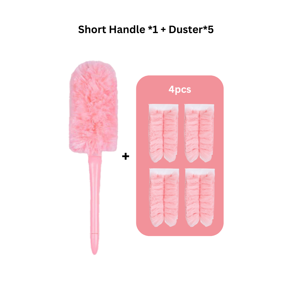 Dual-Purpose Duster with Detachable Handles Dry and Wet Use Flexible Handle Extandable Handle