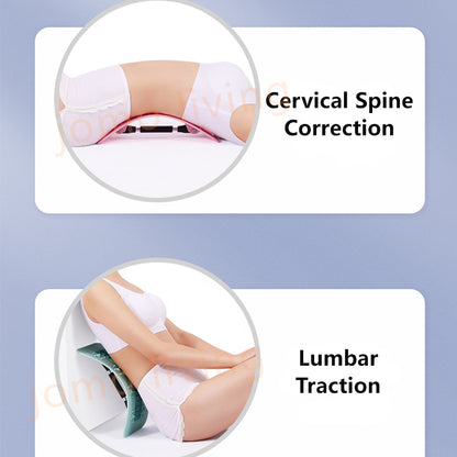 Electric Lumbar Massager Back Pain Warm Hot Compress Waist Cushion Lumbar Stretcher