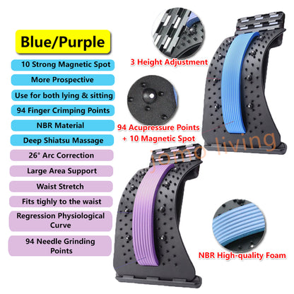 Electric Lumbar Massager Back Pain Warm Hot Compress Waist Cushion Lumbar Stretcher
