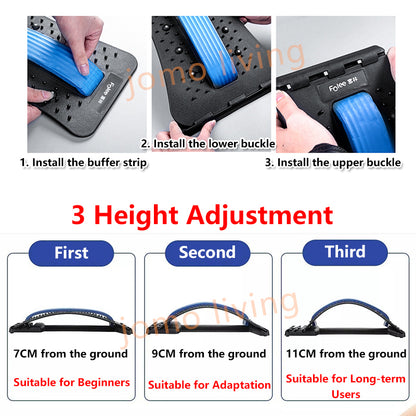 Electric Lumbar Massager Back Pain Warm Hot Compress Waist Cushion Lumbar Stretcher
