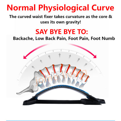Electric Lumbar Massager Back Pain Warm Hot Compress Waist Cushion Lumbar Stretcher