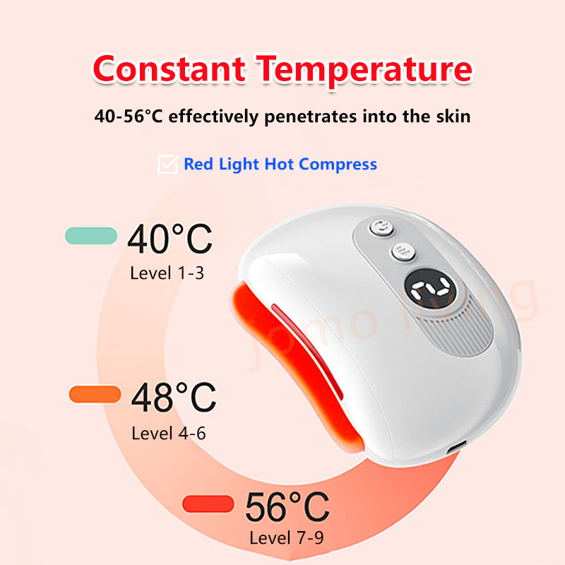 Electric GuaSha Meridian Brush Scraping Face Slimming Massage Vibration & Hot Compress Vday Gift Idea