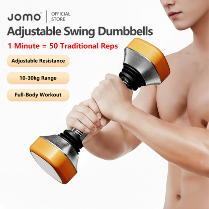 JOMO Adjustable Swing Dumbbell 10-30kg ABS Steel Full Body Home Gym Trainer Adjustable Resistance
