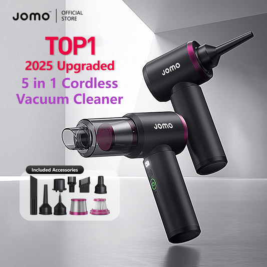 5-in-1 Handheld Vacuum 25000Pa Blow Suction Inflate Pump LED Light Functions Lightweight 420g