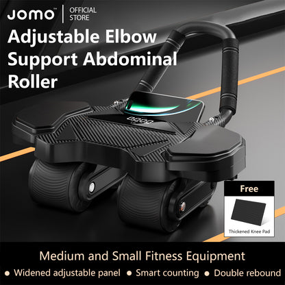 Upgraded JOMO Four Wheel Abdominal Wheel Roller Adjustable Armrest
