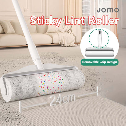 Sticky Lint Roller 24cm Wide Roller Powerful Adhesive Fiber-Friendly Design Budget-Friendly