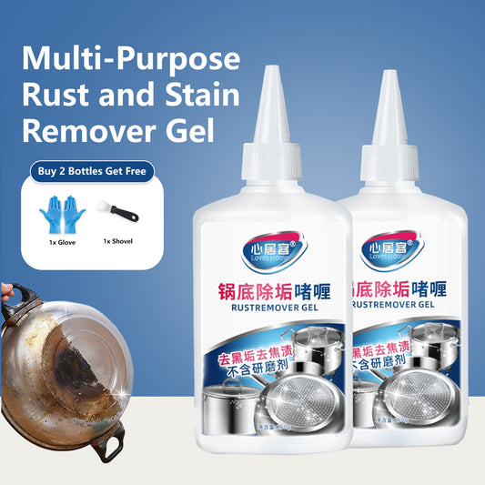 Multi-Purpose Rust and Stain Remover Gel for Pots and Pans Deep Cleaning for Stainless Steel & Iron Cookware Kitchenware