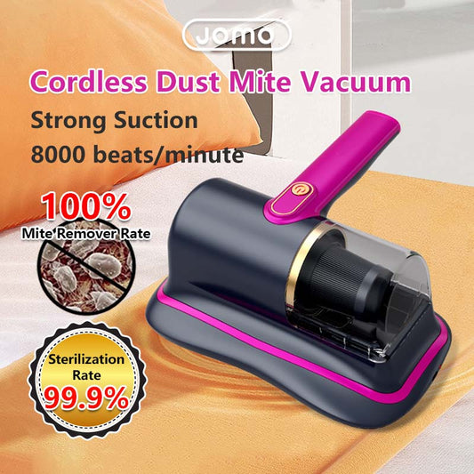 Cordless Dust Mite Vacuum Strong Suction 8000 Beats per Minute 10000pa Suction Power