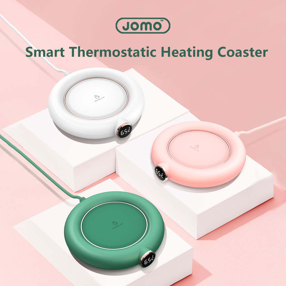 Smart Thermostatic Heating Coaster USB Cup Warmer Mini Portable Coffee Mug Smart Digital Display Heater