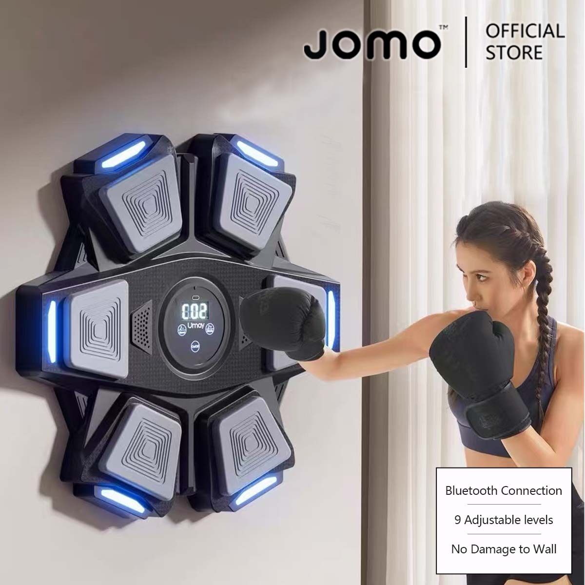 【SG Ready Stocks】JOMO Premium Quality Music Boxing Machine Punching Bag Home Exercise Machine Muscle Sliming Fitness