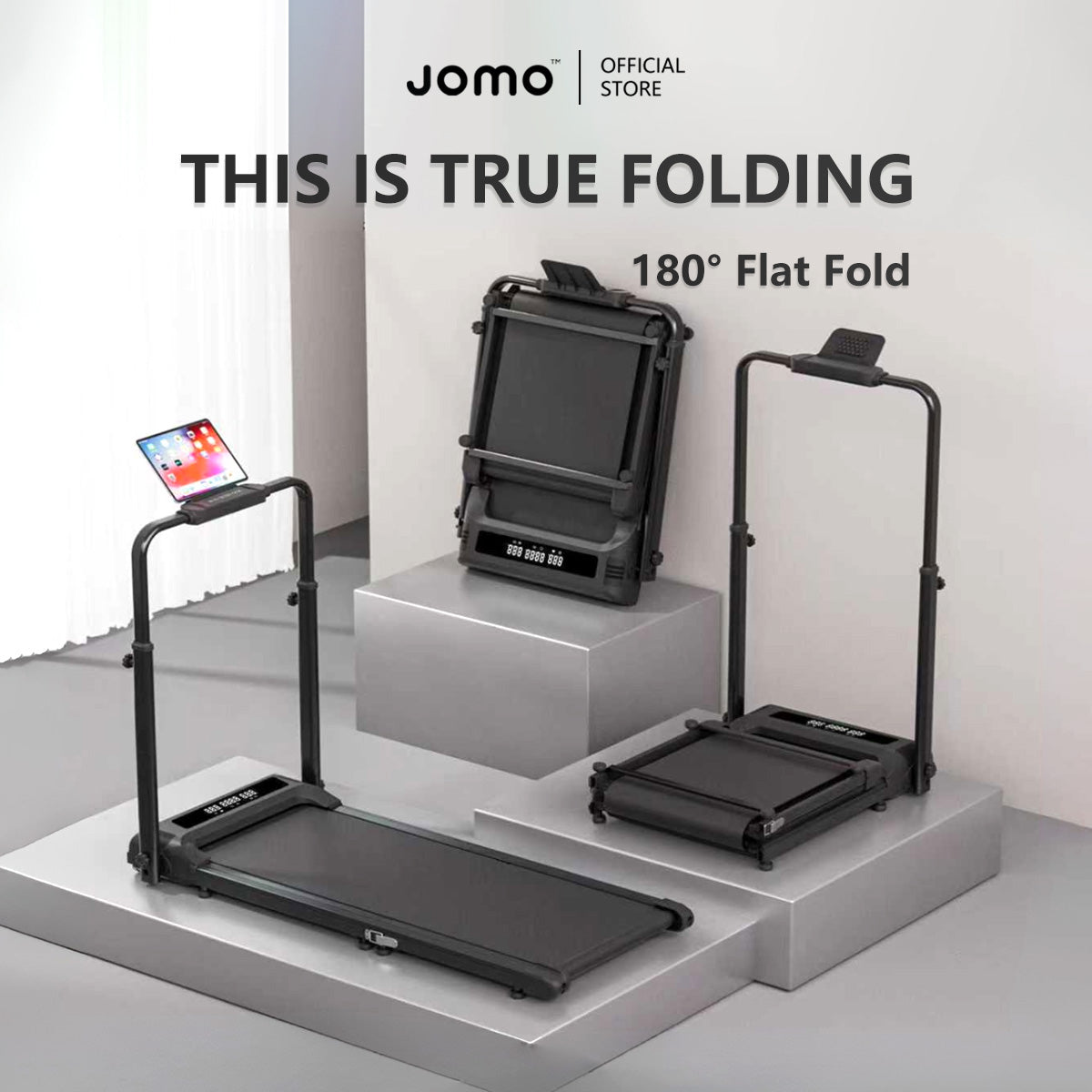 JOMO 2 in 1 Foldable Treadmill | 150kg Load | 3HP Motor | Remote Control | Home Use