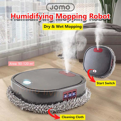 Humidifying Mopping Robot Dry Wet Robotic Vacuum Cleaner 1000pa Suction