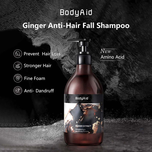 【BodyAid】Ginger Anti-Hair Fall Shampoo Anti Dandruff Fine Foam Prevent Hair Loss Stronger Hair