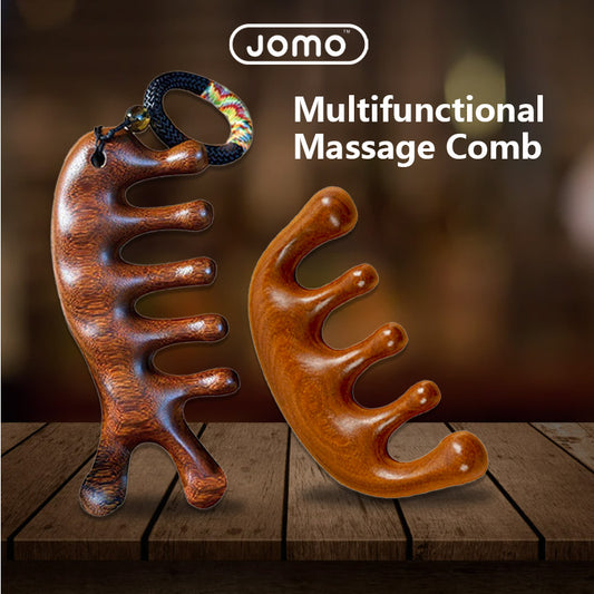 Multifunctional Massage Comb Sandalwood Meridian Massage Comb Helps Improve Blood Circulation