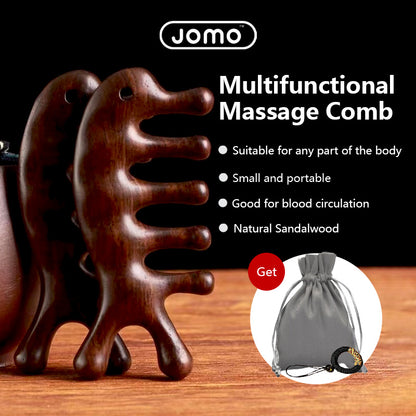 Multifunctional Massage Comb Sandalwood Meridian Massage Comb