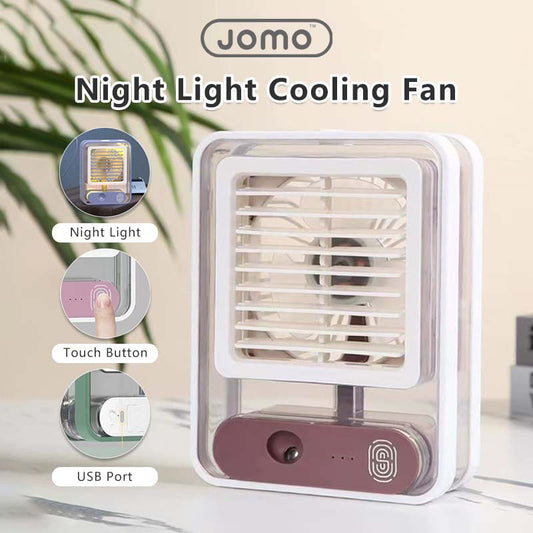 Night Light Cooling Fan 1200mAh Efficient Ventilation Adjustable Vent Low Noise Nano Spray