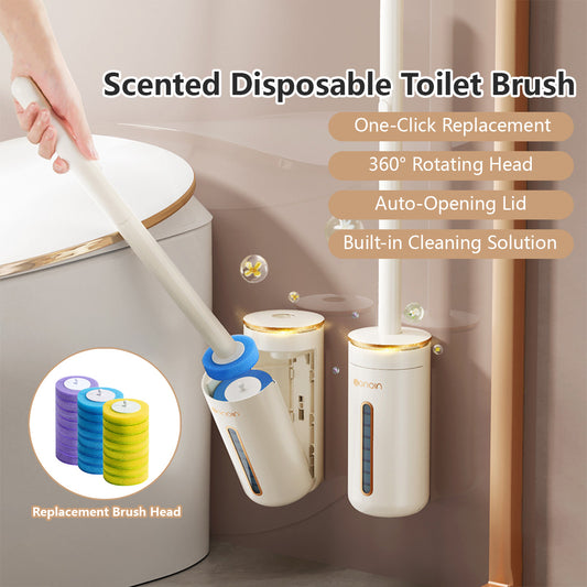 Scented Disposable Toilet Brush Fresh-Scent Disposable Toilet Cleaning Brush