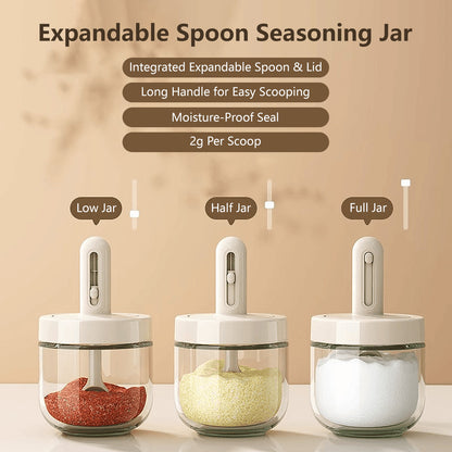 【Buy 1 Get 1 FREE at $10.90!】Expandable Spoon with Lid Seasoning Jar