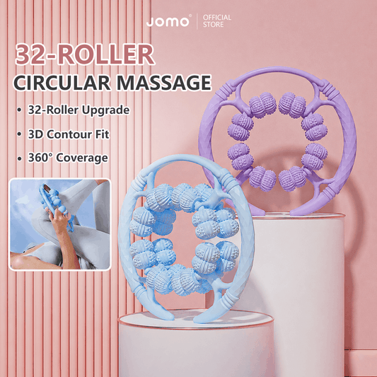 JOMO 32-Roller Circular Massager 360° Full Coverage Wheel Ring Massager