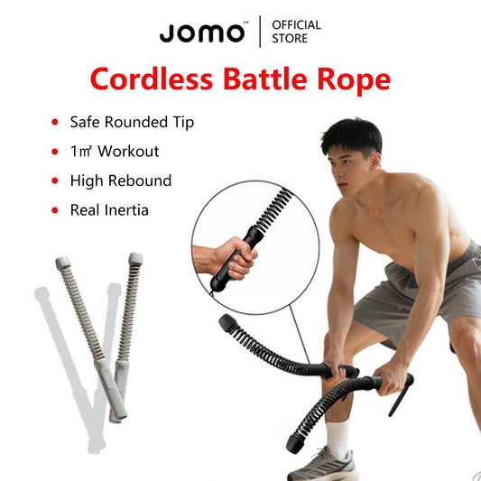 Cordless Battle Rope | Home Gym Fitness Equipment | Muscle & Core Training Tool Portable Indoor Exercise Gear