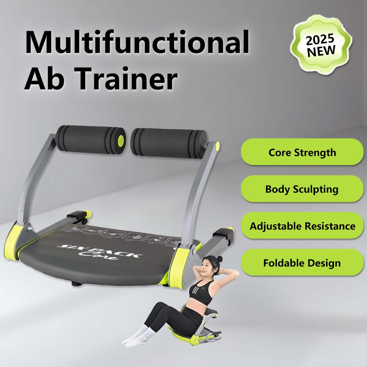 JOMO Multifunctional Ab Trainer | Fitness Machine for Home, Foldable Full Body Exercise, Body Shaping & Toning