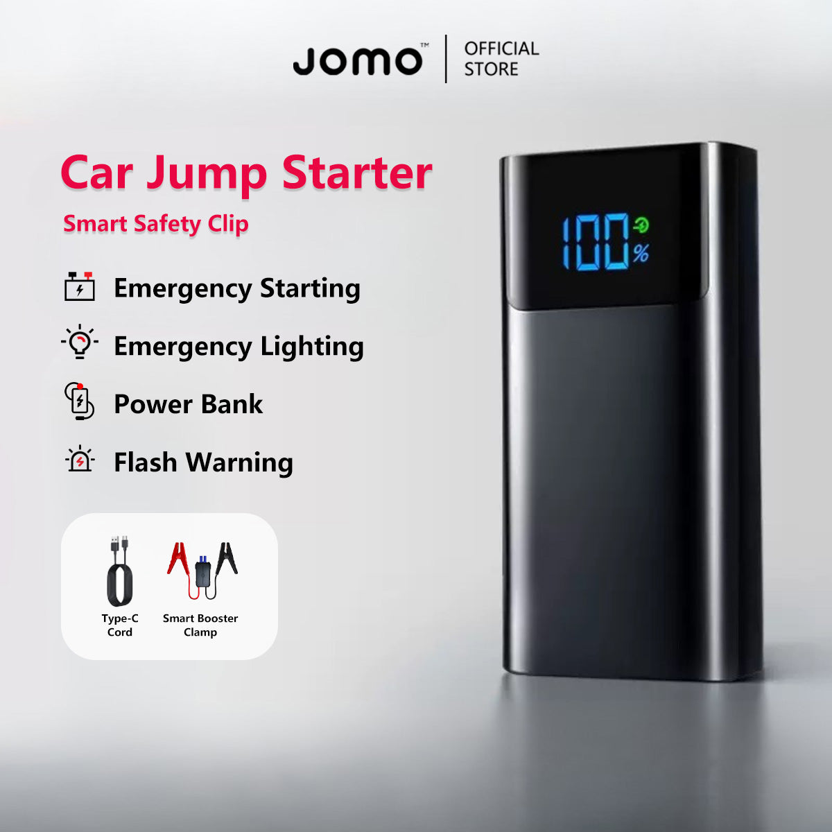 Car Jump Starter Car Power Bank & LED Flashlight Instant Start at 0V for All Vehicles