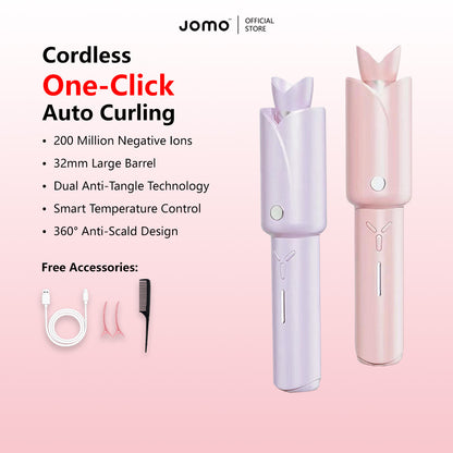 Cordless One-Click Auto Curling Wireless AutomaticPortable Curling Iron