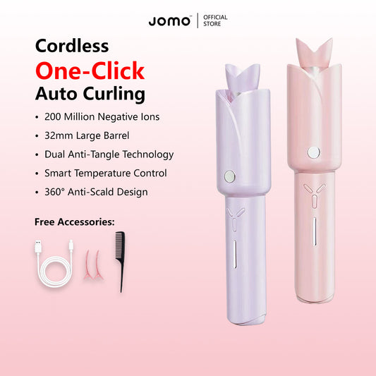 Cordless One-Click Auto Curling Wireless Automatic Anti-Tangle Anti-Scald Portable Curling Iron