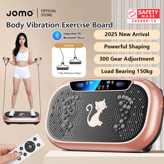 JOMO Vibration Platform Machine 300 Adjustable Levels 9 Workout Modes Bluetooth Music & Magnetic Massage for Home Fitnes