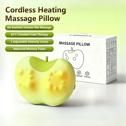 Cordless Heating Massage Pillow Kneading Pillow with Heat