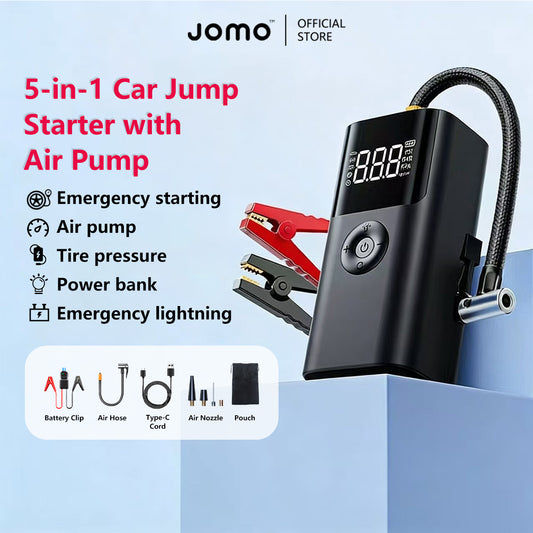 Portable Inflatable Emergency Power Supply Emergency Jump Starter Air Pump PowerBank Emergency Light