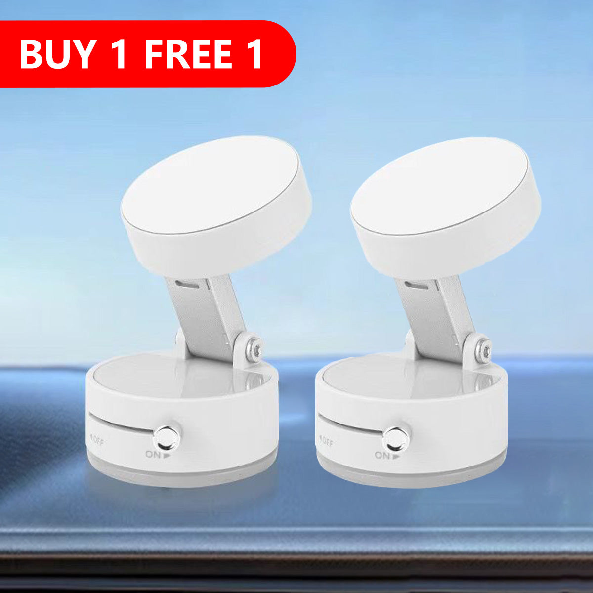 360° Adjustable Magnetic Vacuum Phone Holder Adjustable Angle Foldable Strong Vaccum Magnet Works For Any Surface