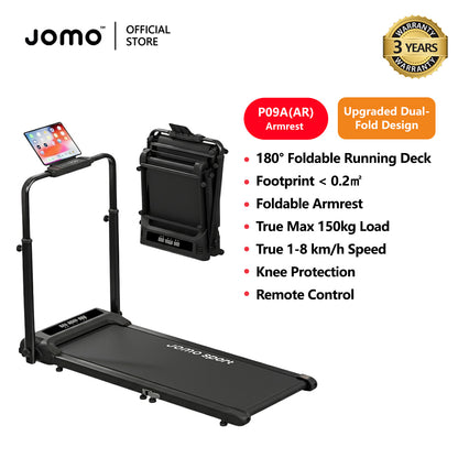 JOMO 2 in 1 Foldable Treadmill | 150kg Load | 3HP Motor | Remote Control | Home Use | JOMO Singapore