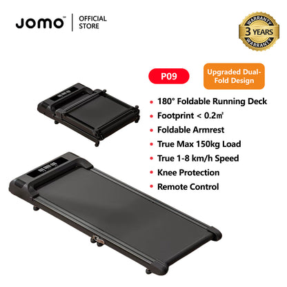 JOMO 2 in 1 Foldable Treadmill | 150kg Load | 3HP Motor | Remote Control | Home Use | JOMO Singapore