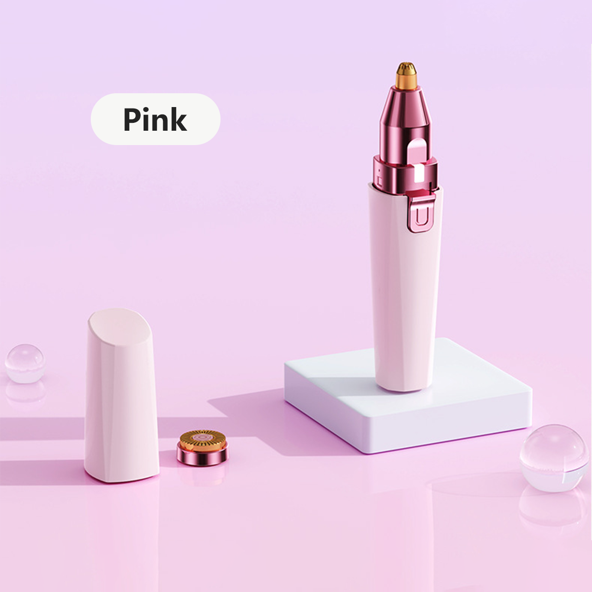2-in-1 Detachable Blade Head LED Electric Eyebrow & Body Hair Trimmer