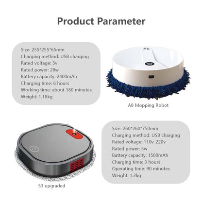 Humidifying Mopping Robot Dry Wet Robotic Vacuum Cleaner 1000pa Suction