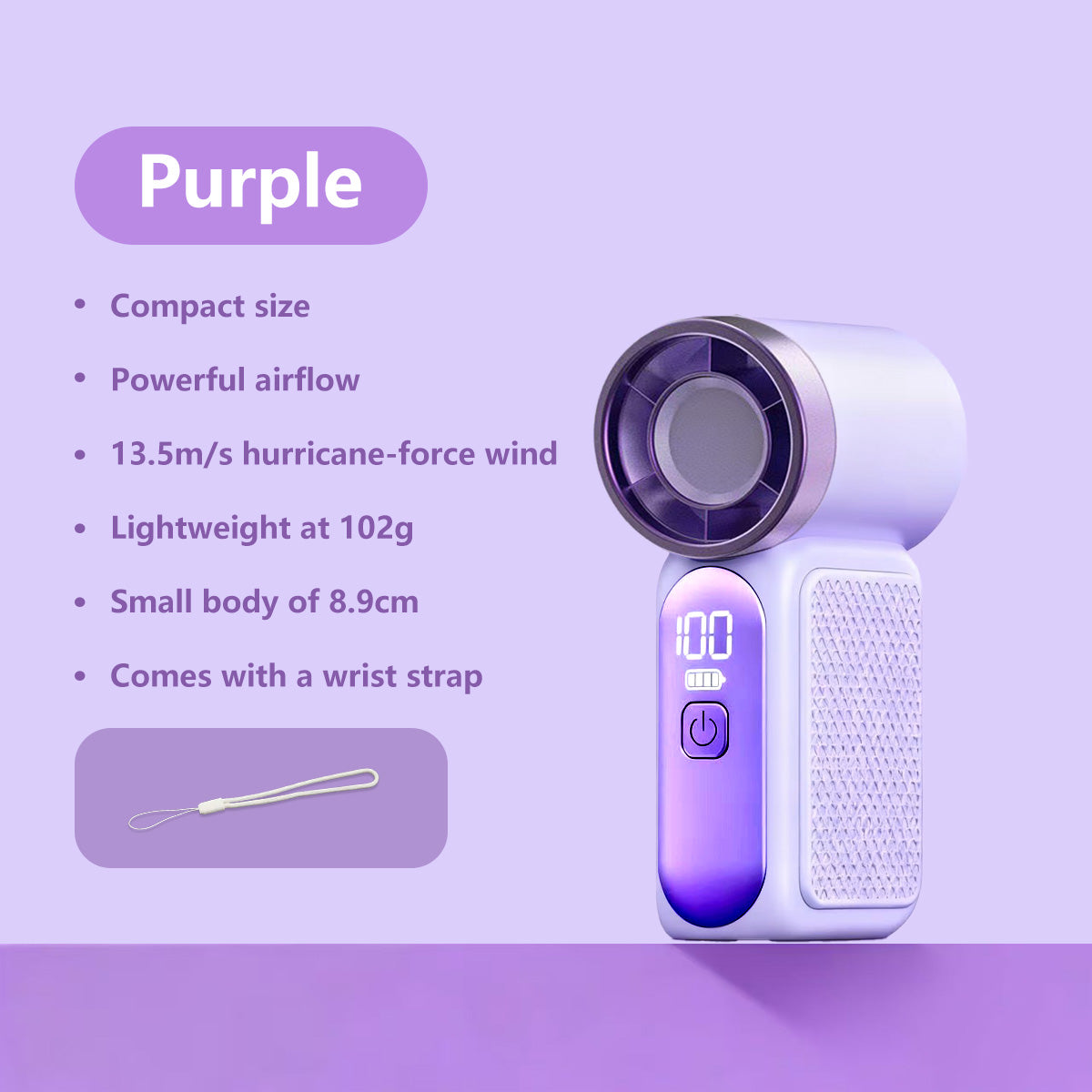 8.9cm Pocket Super Mini Fan 102g Ultra Light Portable Pocket Fan for Home & Travel Cooling