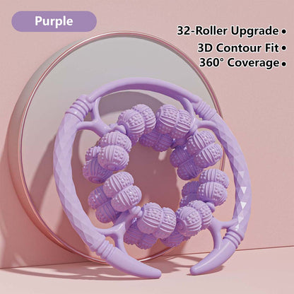 JOMO 32-Roller Circular Massager 360° Full Coverage Wheel Ring Massager