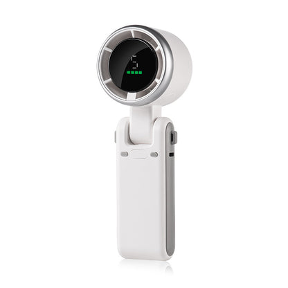Foldable LCD Display Fan 5 Speeds, Rechargeable Lightweight Hands-Free