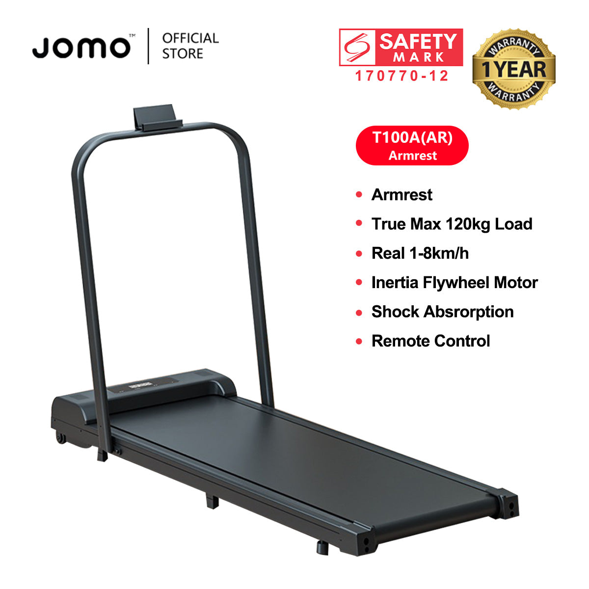 Foldable Treadmill Mini Running Walking Pad Home Gym Fitness Machine