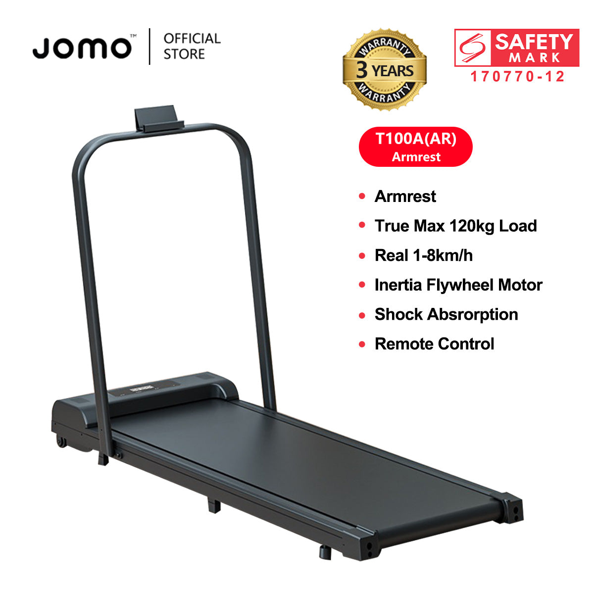 Foldable Treadmill Mini Running Walking Pad Home Gym Fitness Machine