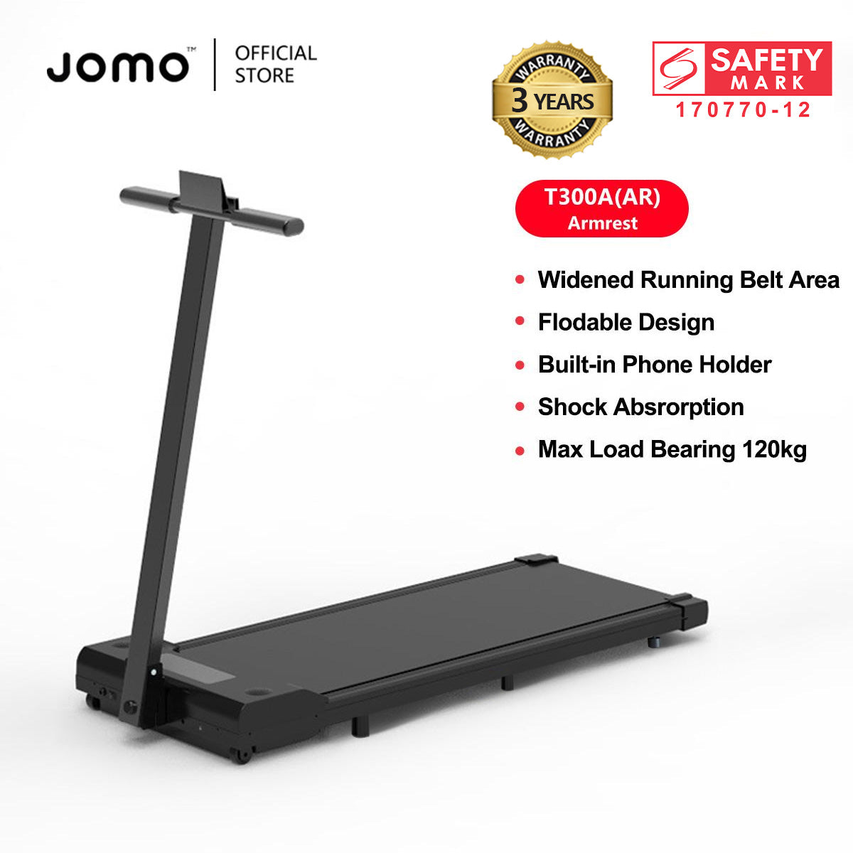 Foldable Treadmill Mini Running Walking Pad Home Gym Fitness Machine