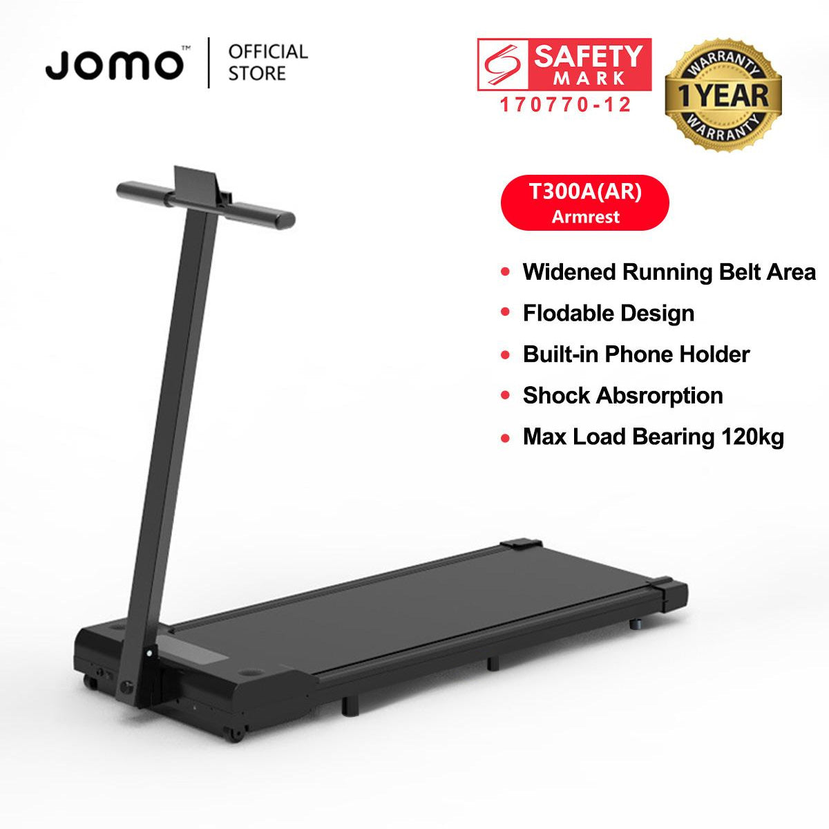 Foldable Treadmill Mini Running Walking Pad Home Gym Fitness Machine