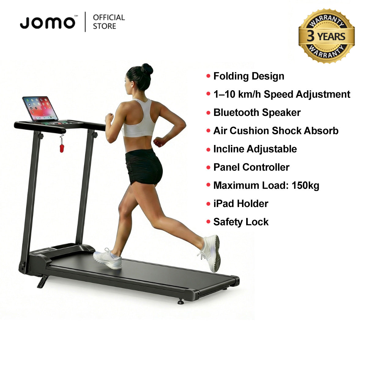 Foldable Treadmill Mini Running Walking Pad Home Gym Fitness Machine